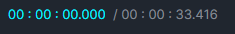 Video player timecode showing 00:00:00:00 / 00:00:33.416