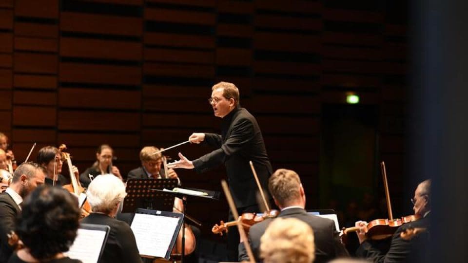 Orchestra | CaseGuard Man in glasses leading an Orchestra