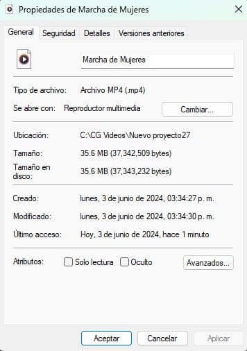 propiedades-window | CaseGuard Windows file property window in Spanish