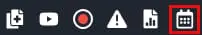 Row of small action icons with the calendar button highlighted, suggesting a calendar or scheduling feature in the toolbar.