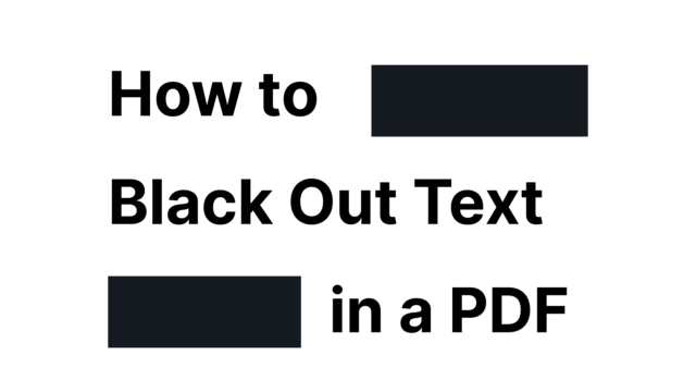 Header graphic for "How to Black Out Text in a PDF"
