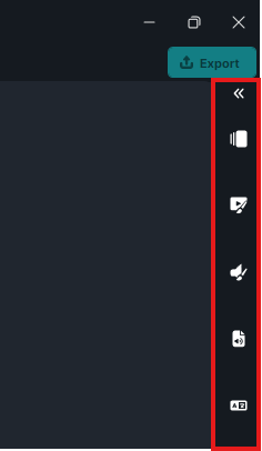 panels3 | CaseGuard Right-side vertical toolbar with five icon buttons (navigation and tools) such as back, bookmark/annotation, pen stamp, and page options for interacting with the content.