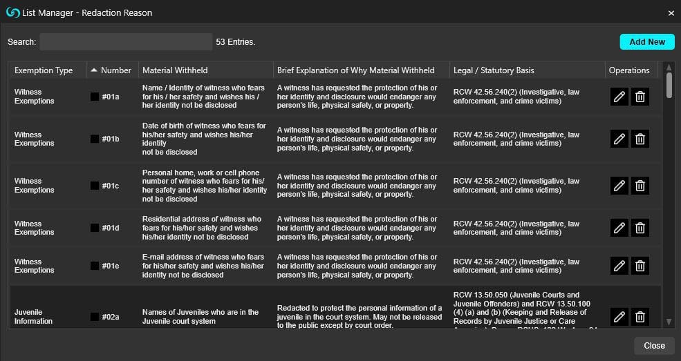 list-manager-redaction-reason | CaseGuard list-manager-redaction-reason