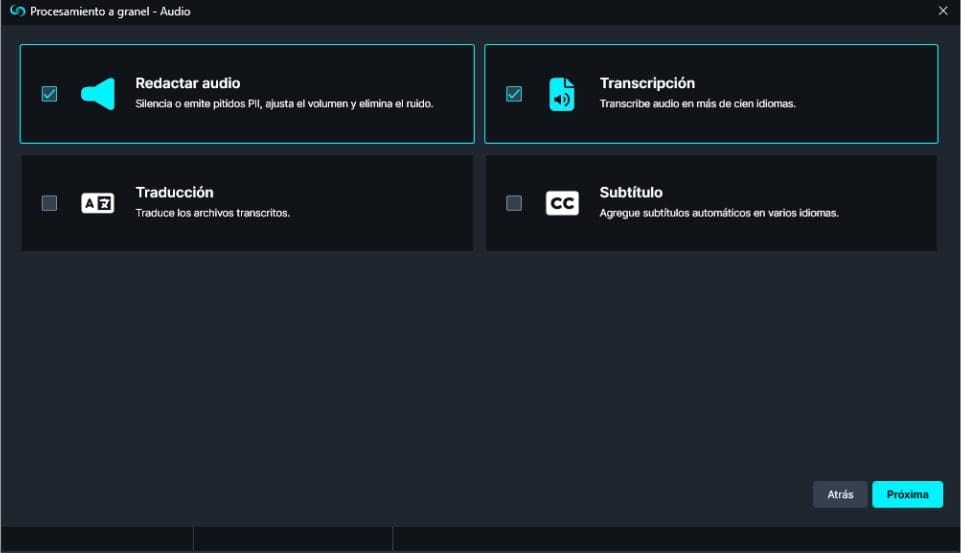 Audio Bulk Processing in Spanish