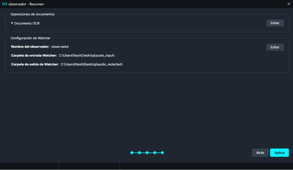 watcher-resumen | CaseGuard Watcher OCR summary in Spanish