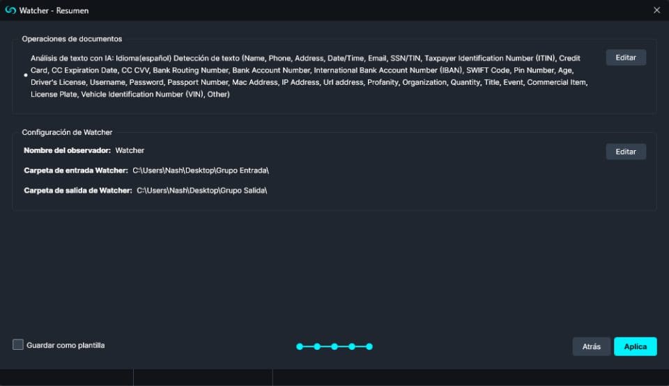 watcher-resumen-documento-analysis | CaseGuard Document AI Analysis Watcher summary in Spanish