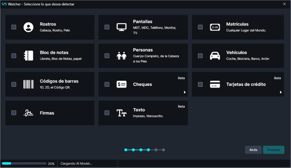 Select What to Redact in Watcher in Spanish