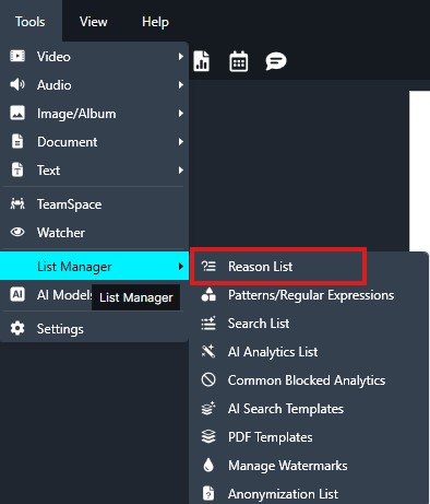 reasons-list | CaseGuard