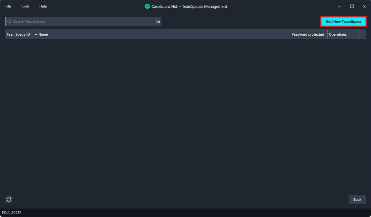 add-new-teamspace-servers | CaseGuard add-new-teamspace-servers
