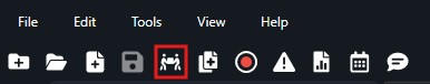 teamspace | CaseGuard Highlighted users/people icon in the toolbar indicating a'Team' or 'Users' action.