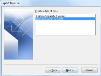 export-pst