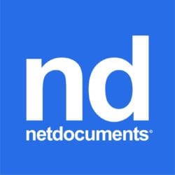 netdocuments logo | CaseGuard netdocuments blue and white logo