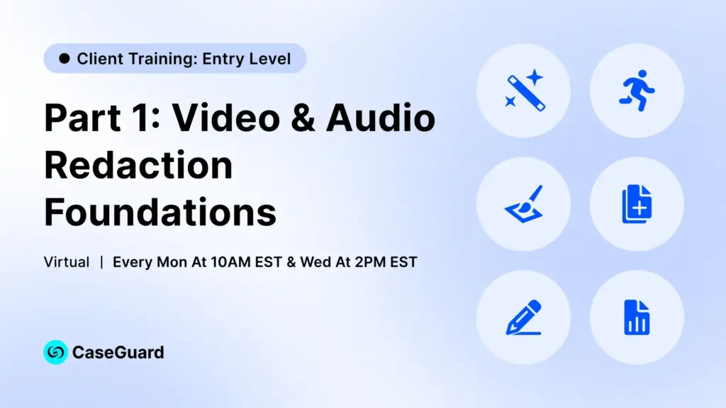 Part 1 Video and Audio Redaction Foundations